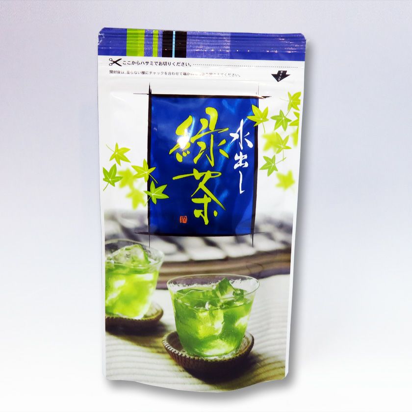 高級煎茶の風味をもつお茶を冷水で手軽に作れる水出し茶用の茶葉です