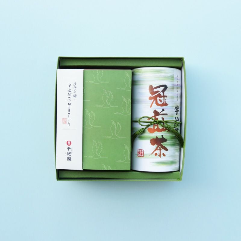千紀園（せんきえん）の宇治抹茶かすていらと宇治冠煎茶の詰合せ