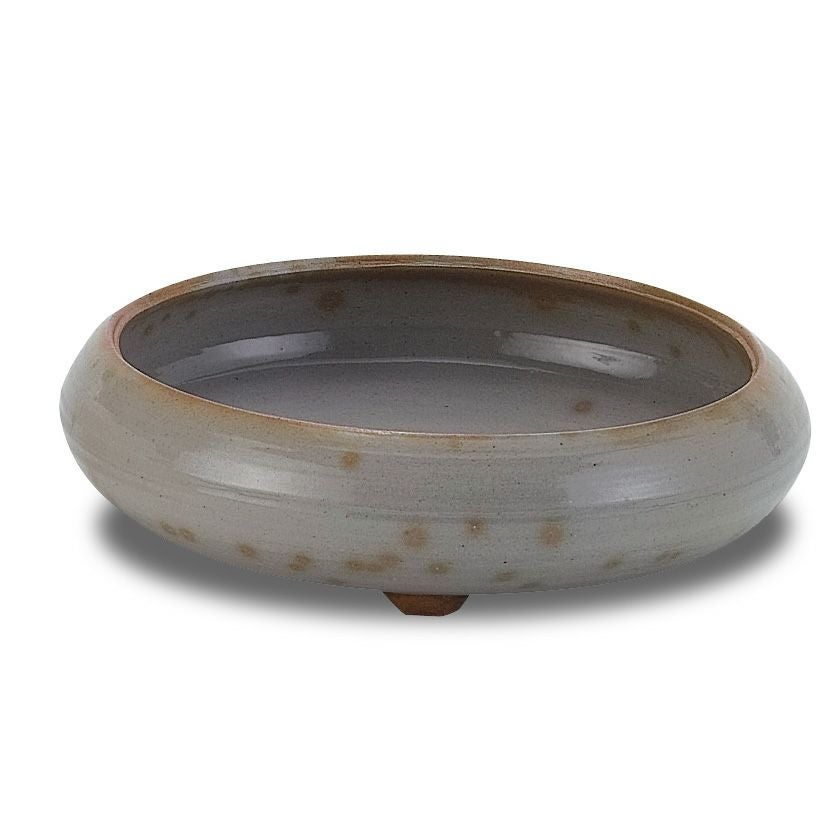 茶道 茶道具 半田 赤 白 中古 はんだ 直径 約28cm 約33.5cm 苫小牧西店 茶道具 赤絵 芋頭 水指 文月和香 共箱 京焼 茶会 稽古 棚 陶芸