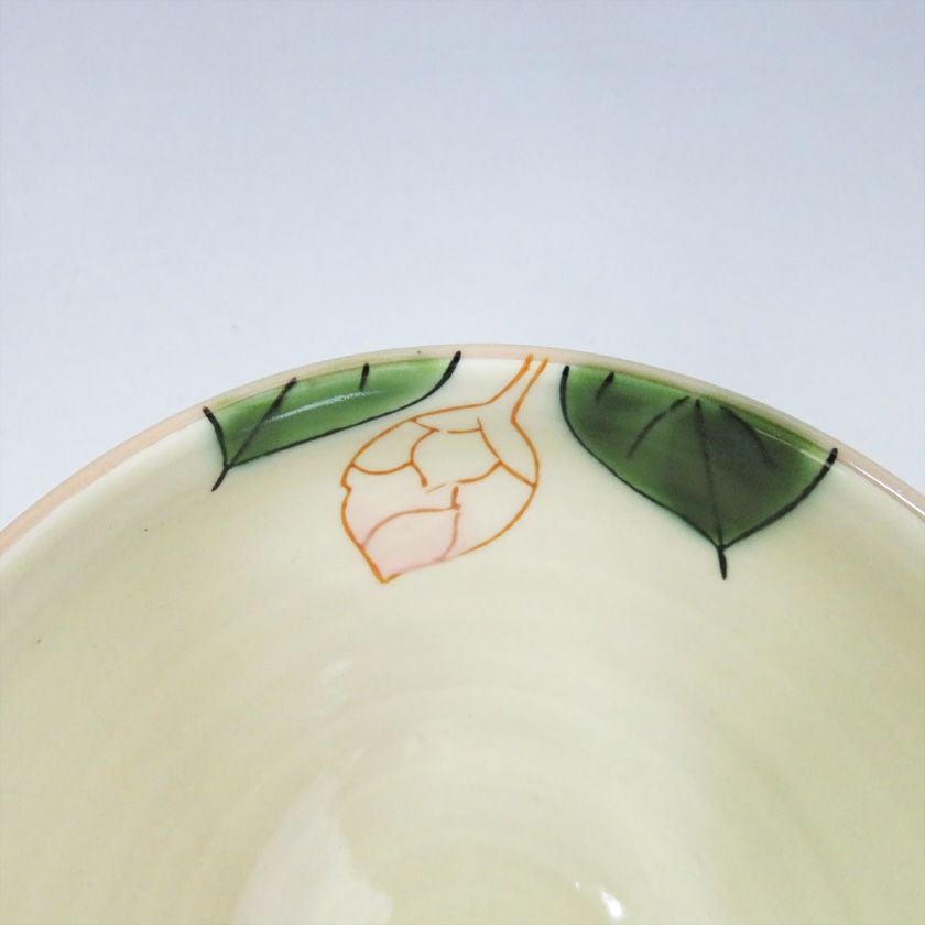 茶道具 小茶碗 山茶花 加藤忠泉作