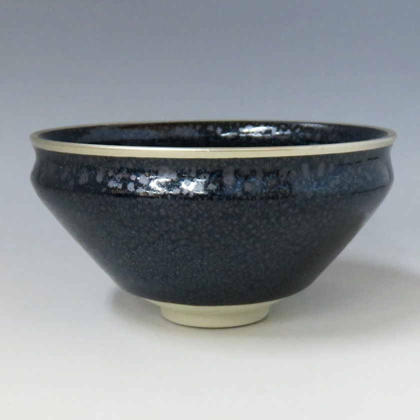 茶道具 天目茶碗 天目台 二件(ZE522) 茶道具 天目茶碗（てんもくちゃわん） 新油滴天目茶碗セット (真塗