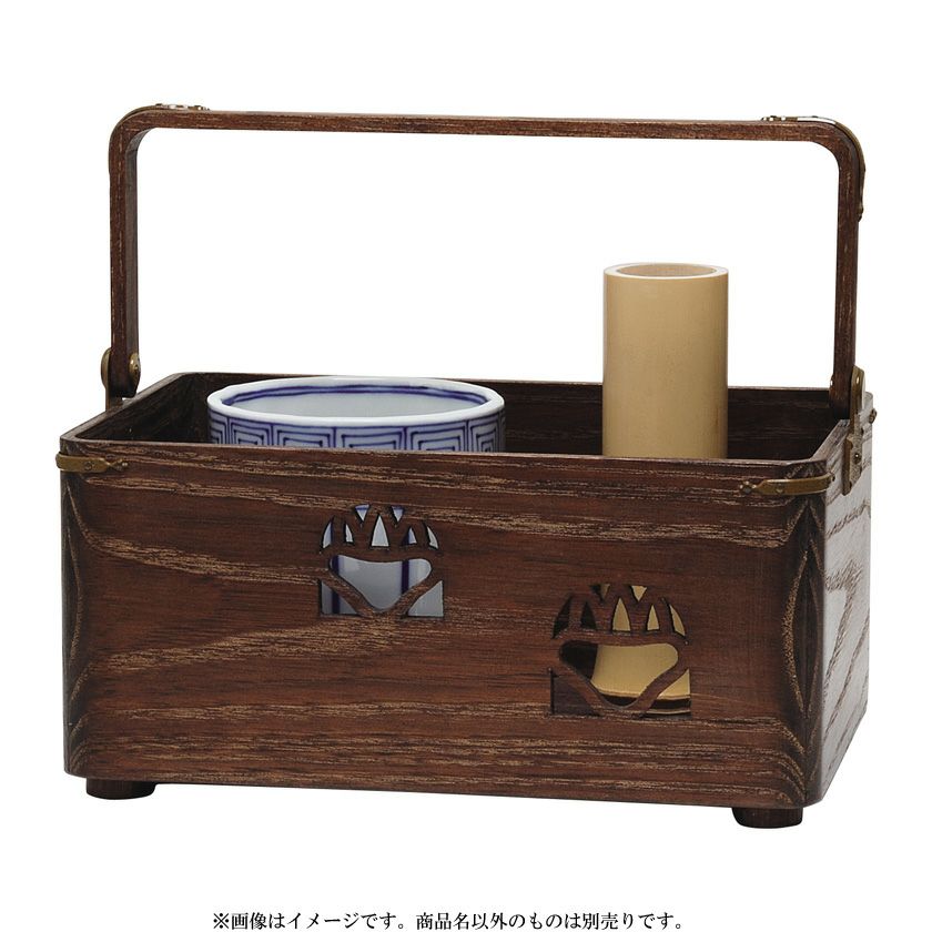 Ｐ７４５　莨盆　『修斉作』『即中斎好』『鱗透し』『煙草盆』　共箱　茶道具　喫煙具 茶道具 莨盆（煙草盆・たばこぼん） 桐透手付莨盆 鵬雲斎好写