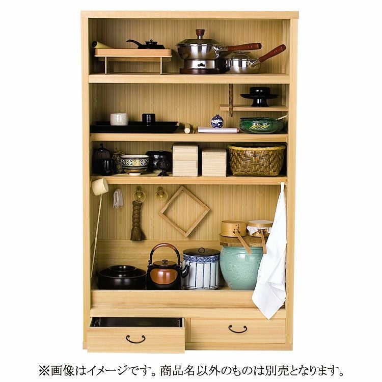 茶道具置水屋 柾（まさき） 大 ○写真は使用例です。商品名以外のもの