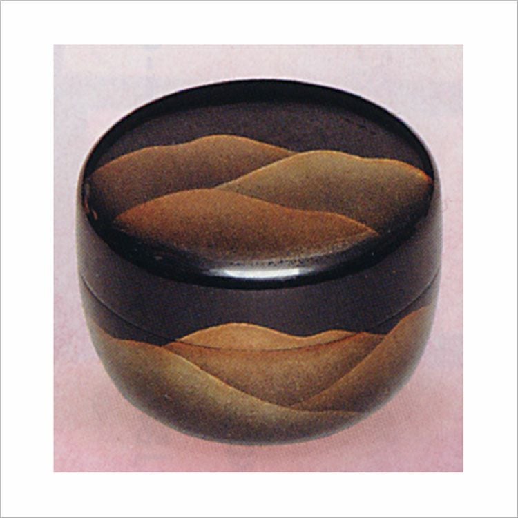 茶道具 平棗 黒塗 遠山蒔絵 中村宗悦 棗