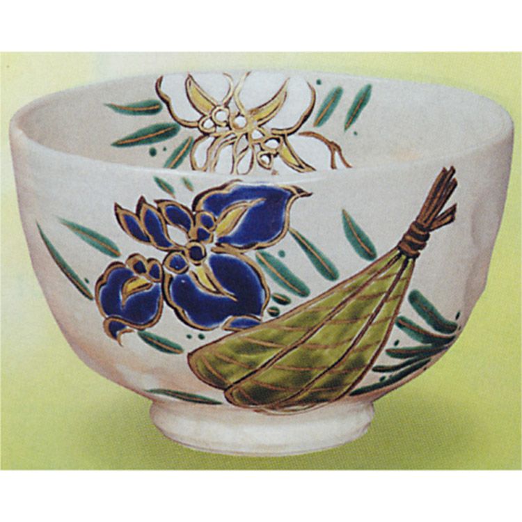 茶道具 茶碗 粉引 ちまきに菖蒲 陣内窯 茶碗 抹茶茶碗は茶の湯文化である表千家・裏千家の茶道具や抹茶を専門に扱う千紀園（せんきえん）が通販で販売しています。茶会また初心者向けのお稽古用にご利用いただける抹茶碗です。贈り物・ギフトにも人気です。