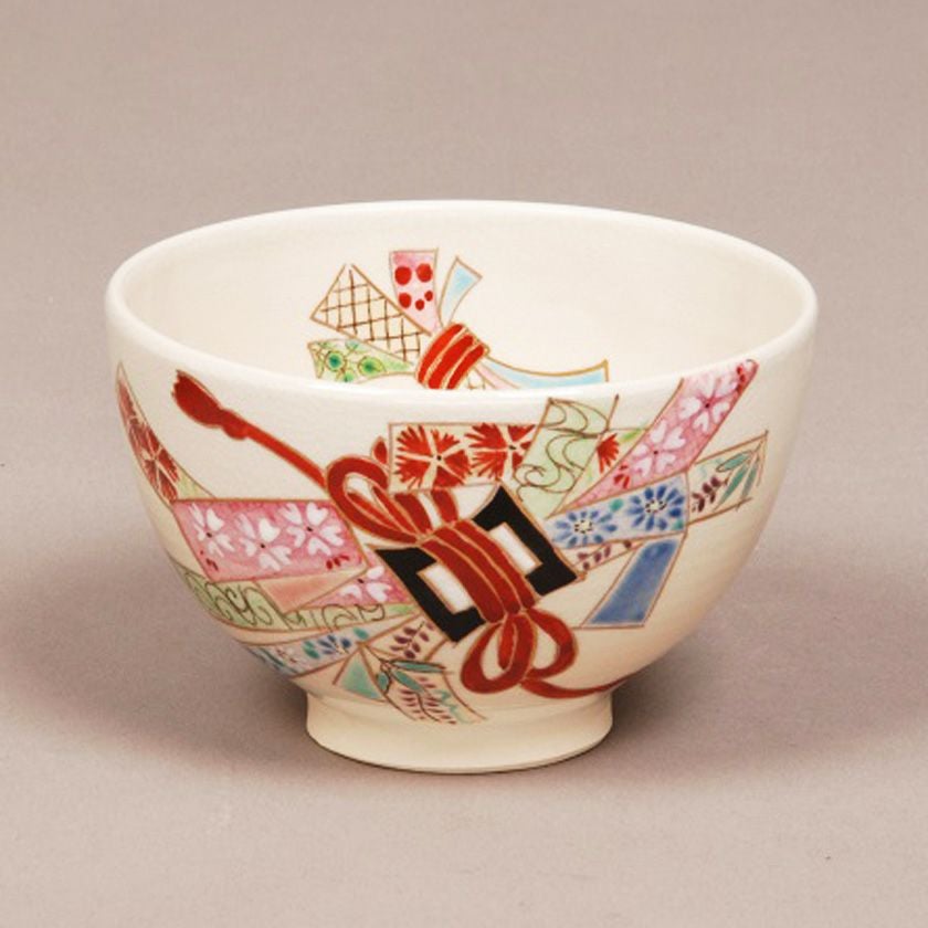 茶道具 抹茶茶碗（まっちゃちゃわん） 茶碗 仁清 束のし 見谷福峰 抹茶茶碗は茶の湯文化である表千家・裏千家の茶道具や抹茶を専門に扱う千紀園（せんきえん）が通販で販売しています。茶会また初心者向けのお稽古用にご利用いただける抹茶碗です。贈り物・ギフトにも人気です。