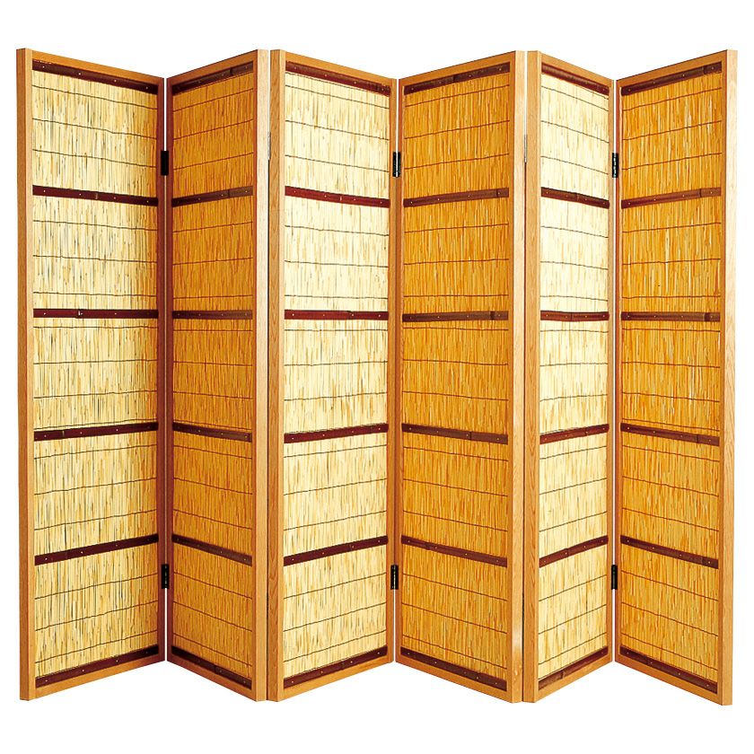 茶道具 花寄屏風 六枚折