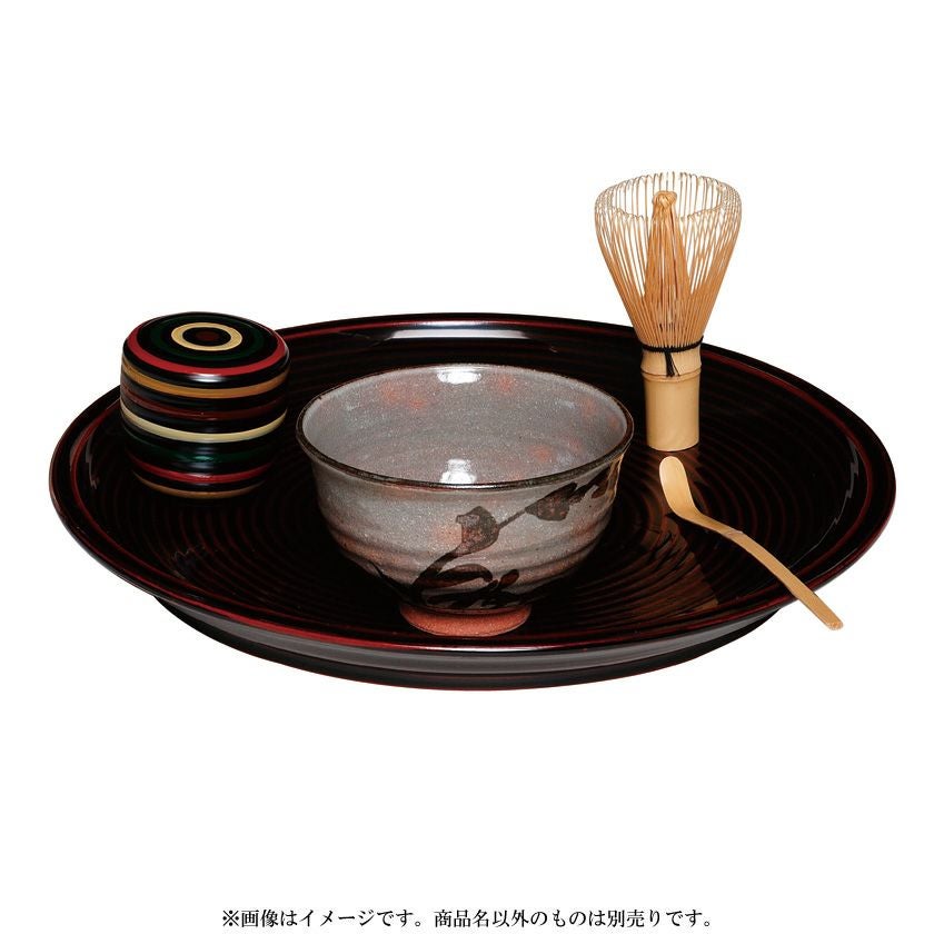 茶道具 盆（ぼん） 乱盆 溜 (木製) 尺一