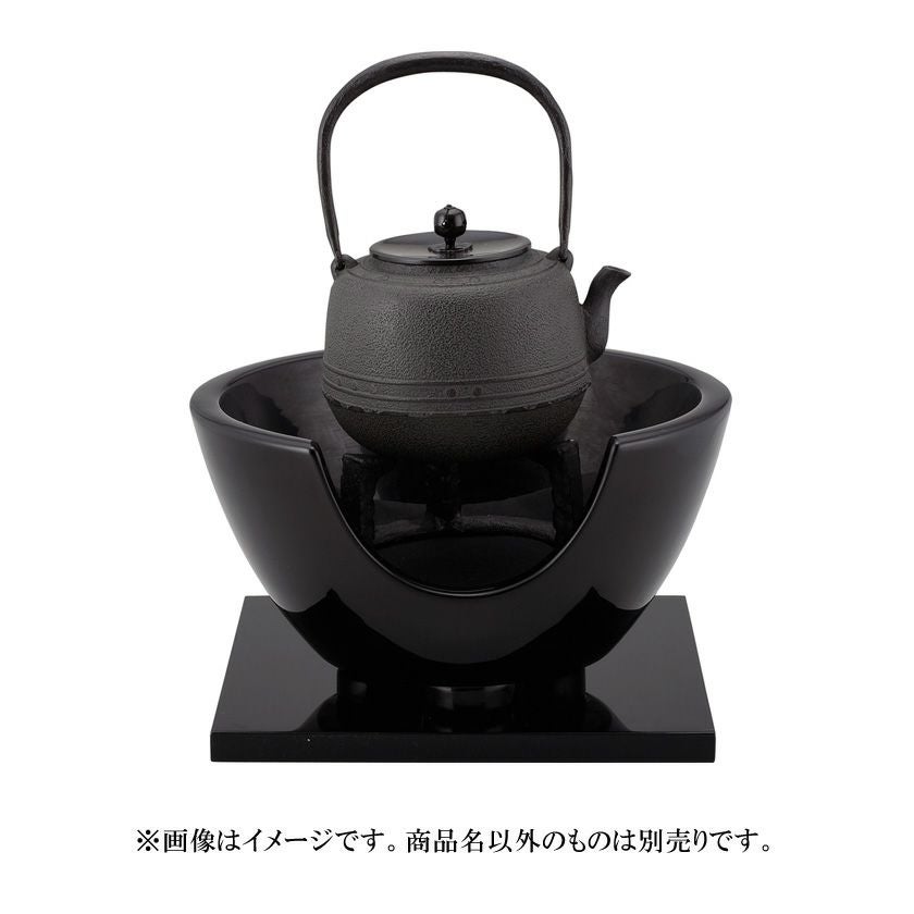 茶道具 風炉（ふろ） 紅鉢 黒 尺〇 蒲池窯 ○写真はイメージです。