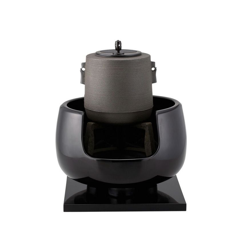 茶道具 風炉（ふろ） 土風炉 黒 尺〇 宗伴 ※画像はイメージです。商品