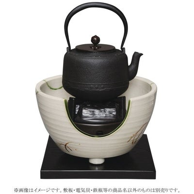 茶道具 風炉（ふろ） 紅鉢 弥七田織部 コード穴付 壱陶 ※画像は