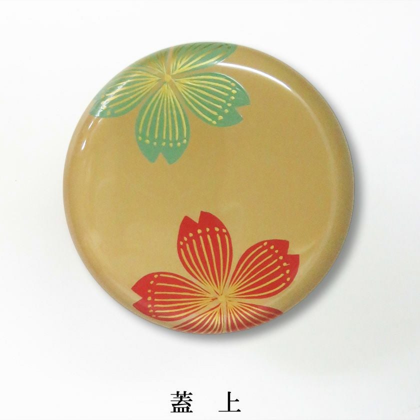 茶道具 棗（なつめ） 中棗 白漆 桜 中村湖彩 棗