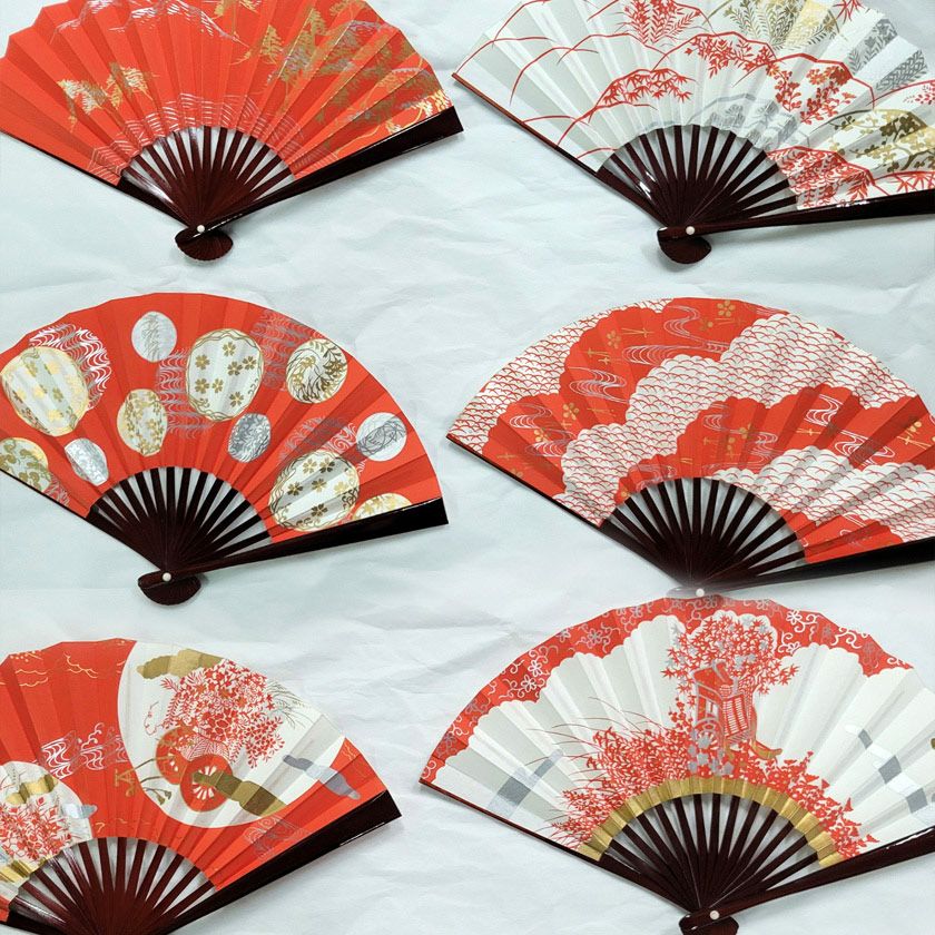 茶道具 扇子（せんす） 扇子 溜塗 花月 ハデ 5寸 ※画像はイメージです