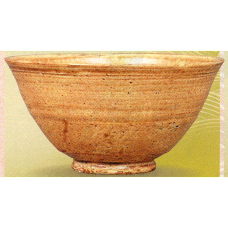 黄伊羅保茶碗 女郎花 原清晁作 共箱 抹茶碗 茶道具 茶道具 茶碗 黄伊羅保「女郎花」写 原清晁