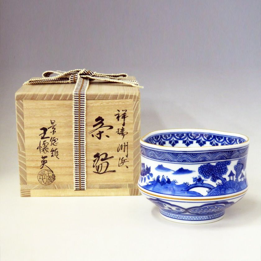 茶道具 抹茶茶碗（まっちゃちゃわん） 茶碗 洲浜 景徳鎮 王懐英 抹茶茶碗は茶の湯文化である表千家・裏千家の茶道具や抹茶を専門に扱う千紀園（せんきえん）が通販で販売しています。茶会また初心者向けのお稽古用にご利用いただける抹茶碗です。贈り物・ギフトにも人気です。