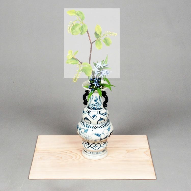 茶道具 花入花入 染付 長呂木 越南製
