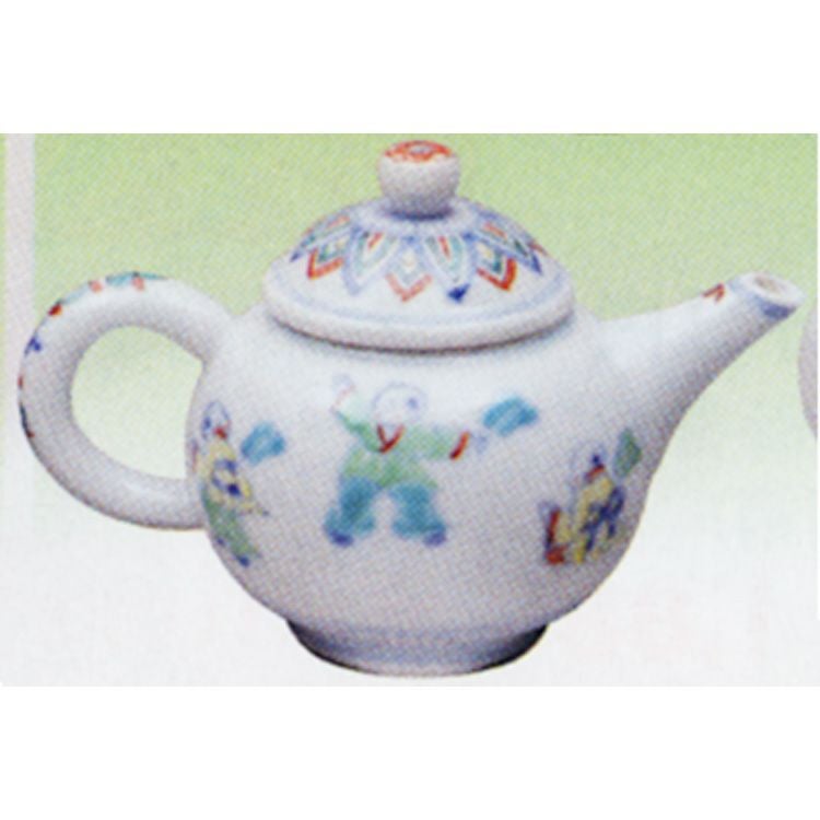 茶道具 グリン玉 色絵 唐子 高野昭阿弥