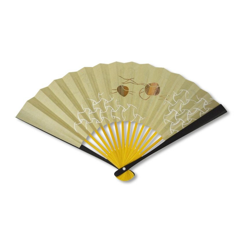 茶道具 扇子（せんす） 扇子 黒塗 表千家花押集 壺々 6.5寸
