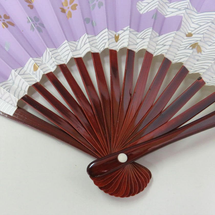 茶道具 扇子（せんす） 扇子 溜塗 花月 5寸 ※画像はイメージです。絵柄