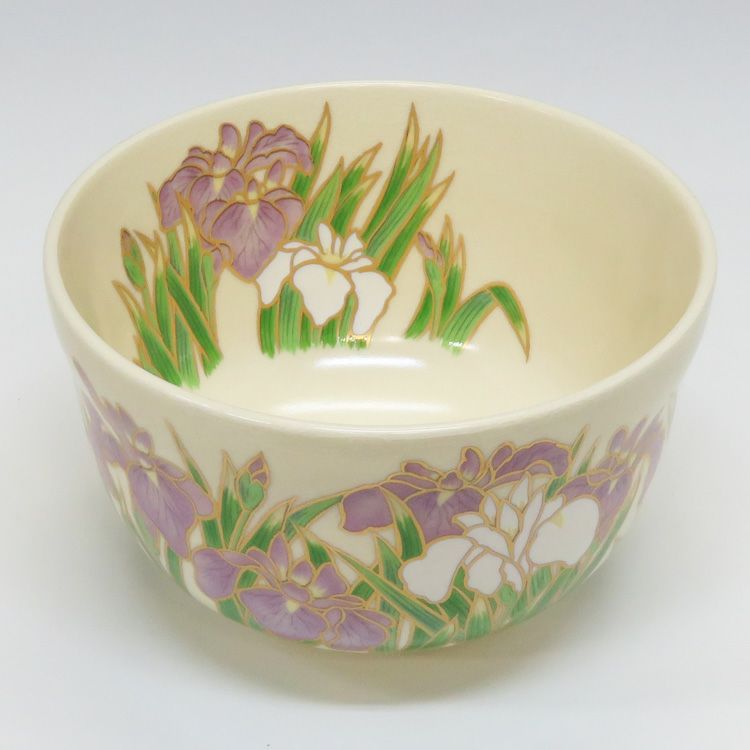 茶道具 抹茶茶碗（まっちゃちゃわん） 茶碗 仁清 菖蒲 宮地英香 端午の節句 こどもの日 抹茶茶碗は茶の湯文化である表千家・裏千家の茶道具や抹茶を専門に扱う千紀園（せんきえん）が通販で販売しています。茶会また初心者向けのお稽古用にご利用いただける抹茶碗です。贈り物・ギフトにも人気です。
