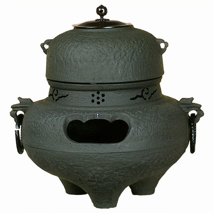 昭和レトロ　道安風炉　高さ21×幅34×奥行34 　茶道具　煎茶道具 時代物　アンティーク　金属工芸 伝統工芸　骨董　火鉢 000000002888-01.jpg?size=xl&w=