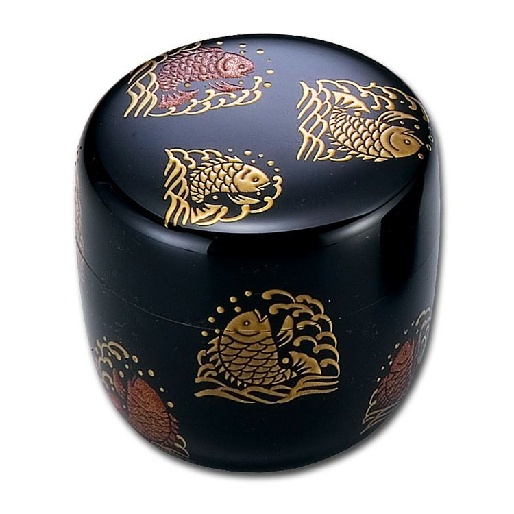 茶道具 なつめ 薄茶器 大棗 荒磯蒔絵 内銀地 呉藤穣太郎