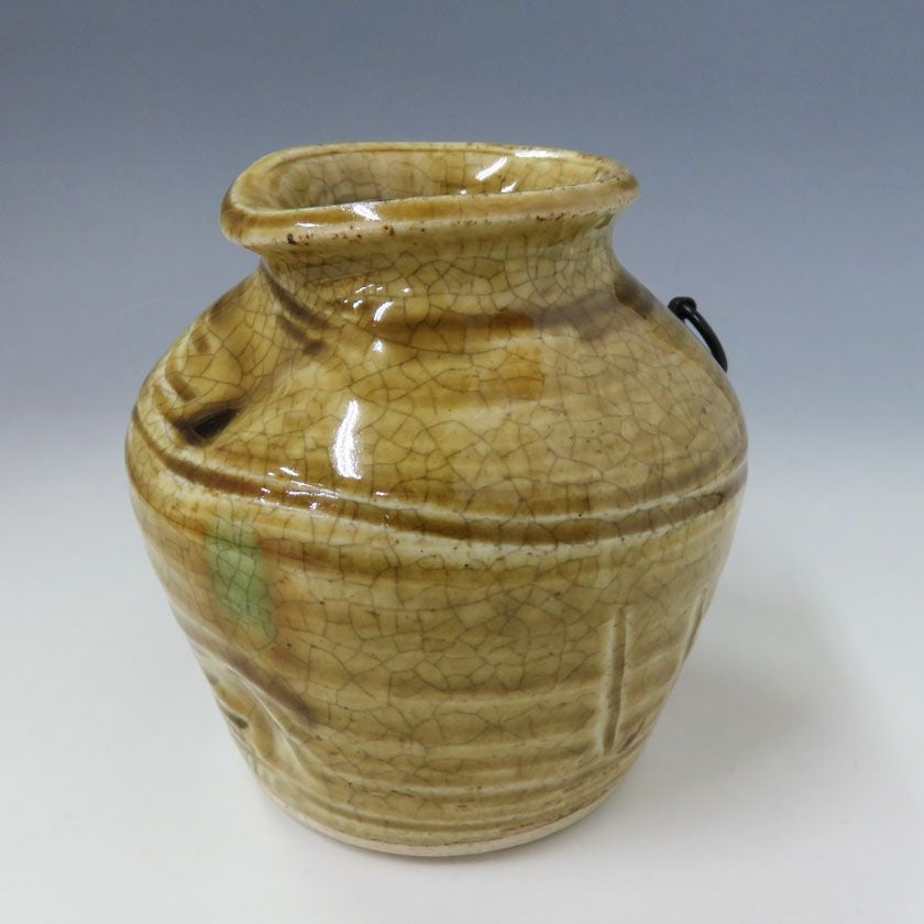 e2770 南蛮 花入 高さ25.5cm 木箱入り 茶道具 20211124_3178281.jpg