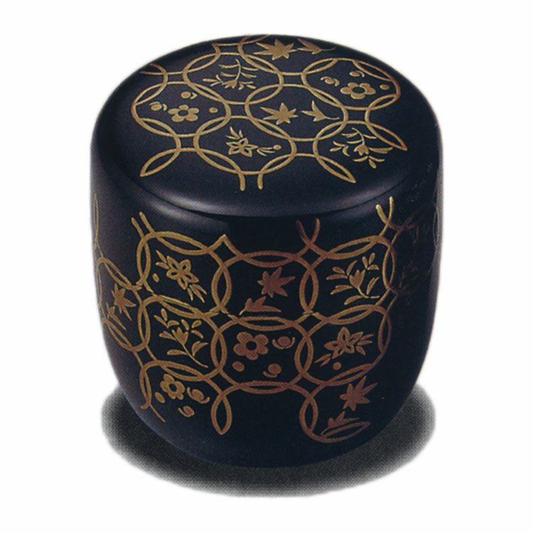 茶道具 なつめ 薄茶器 大棗 四季七宝蒔絵 内銀地 呉藤穣太郎