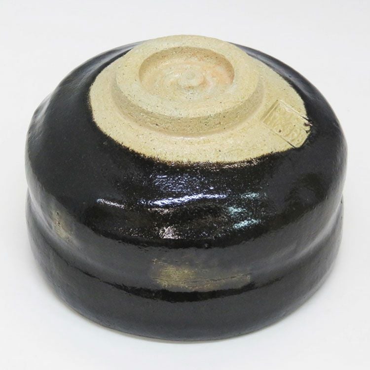 未使用/佐々木松楽 黒楽 抹茶碗 大徳寺 福本積應書付き【銘 無事】茶道具 黒楽茶碗 佐々木松楽 「銘 末廣」前大徳寺 大橋香林書付 楽焼 茶道具