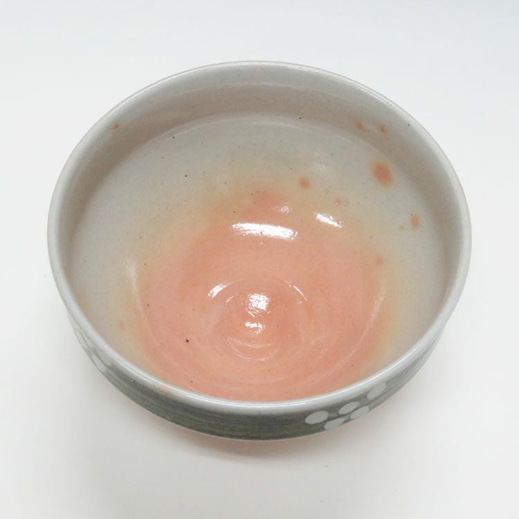 茶道具 茶碗 絵高麗 梅鉢文 独楽形 茶碗 加藤春永