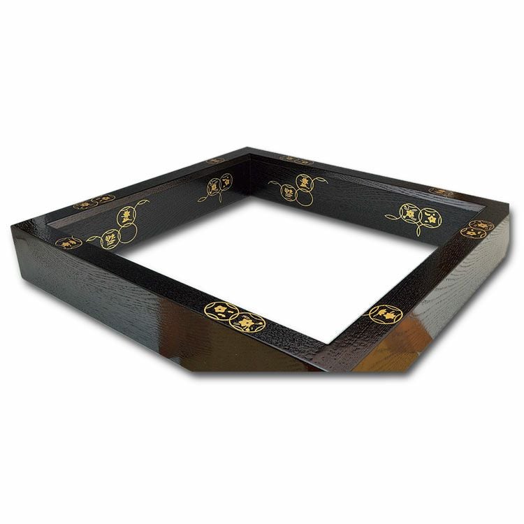 茶道具 炉縁 黒柿合 炉縁 七宝