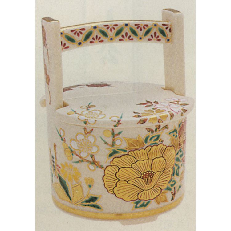 茶道具 四季草花 手桶茶器 中村秋峰