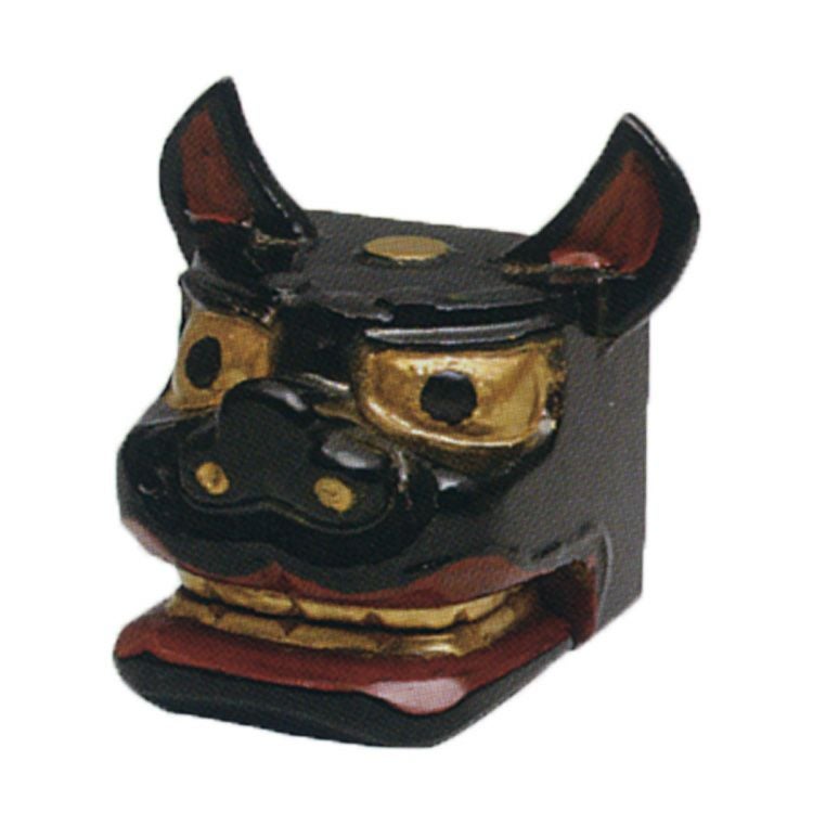 茶道具 乾漆 獅子頭 黒 香合 中川正斉