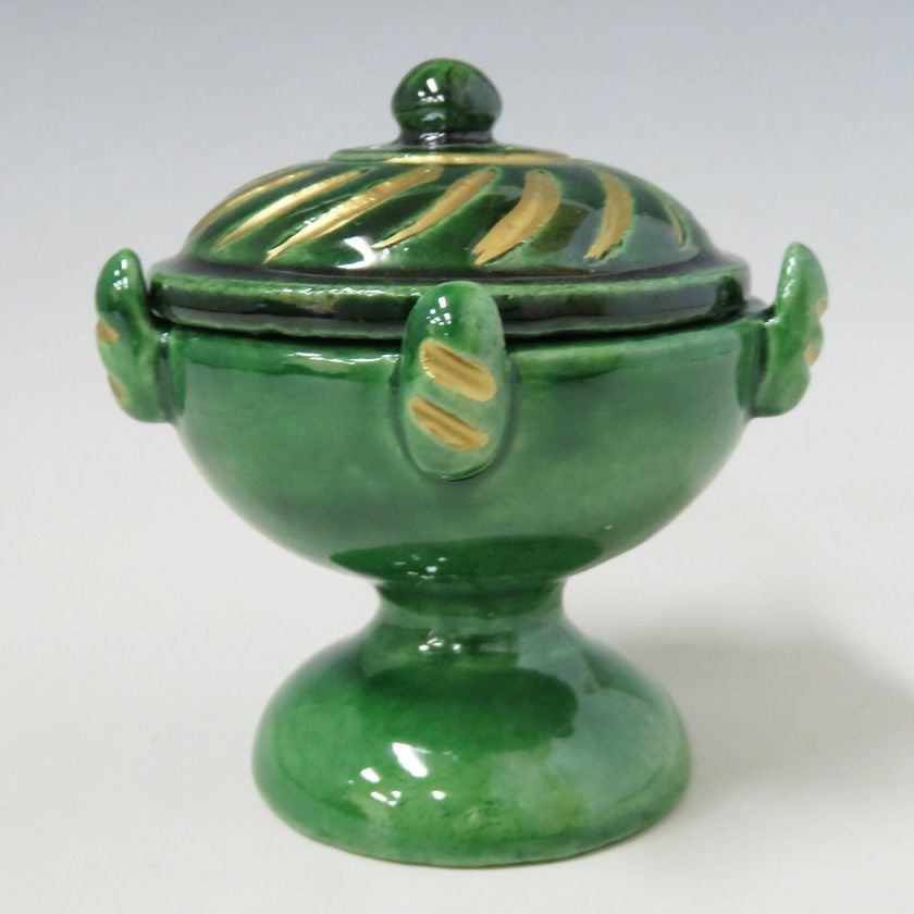 川崎和楽 作　升形 青楽 菓子器 川崎和楽（かわさきわらく） ｜茶道具｜$SHOP$