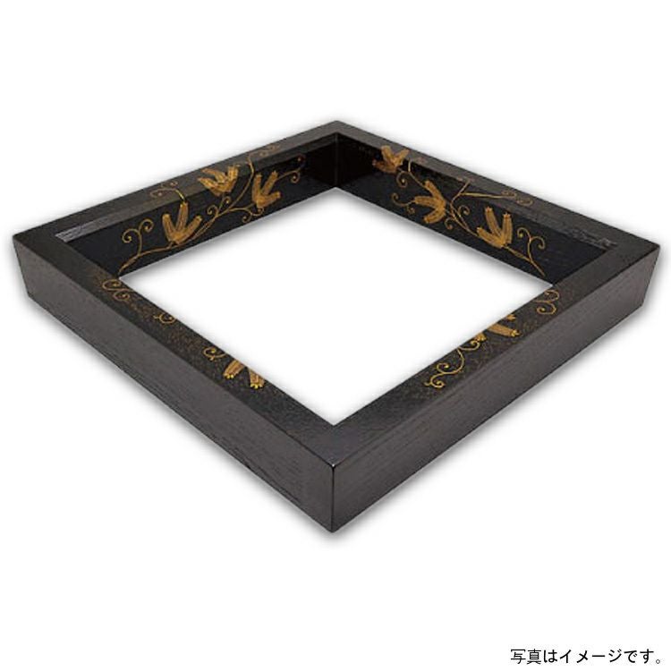 茶道具 黒柿 炉縁 茶道具 黒柿合 炉縁 松唐草