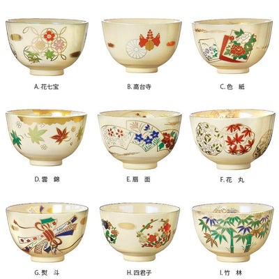 茶道具 抹茶茶碗（まっちゃちゃわん） 色絵茶碗 ※柄をお選びください 