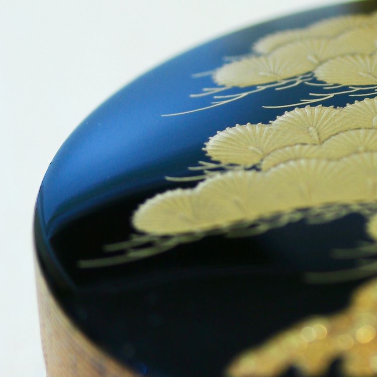 茶道具 香合老松図蒔絵欅香合 (大)Ken MAKIE Studio「彩輝光」