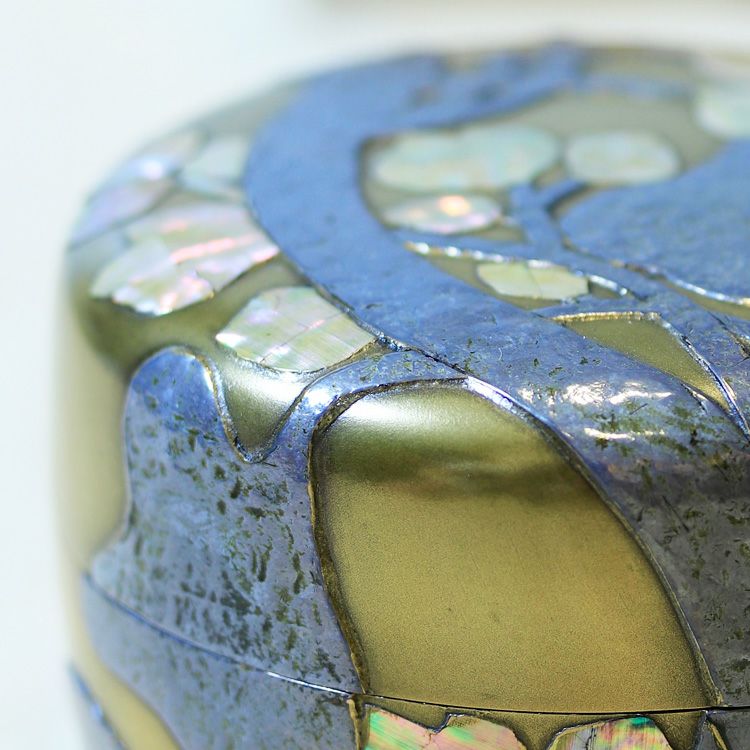 茶道具 棗水葵蒔絵平棗Ken MAKIE Studio「彩輝光」