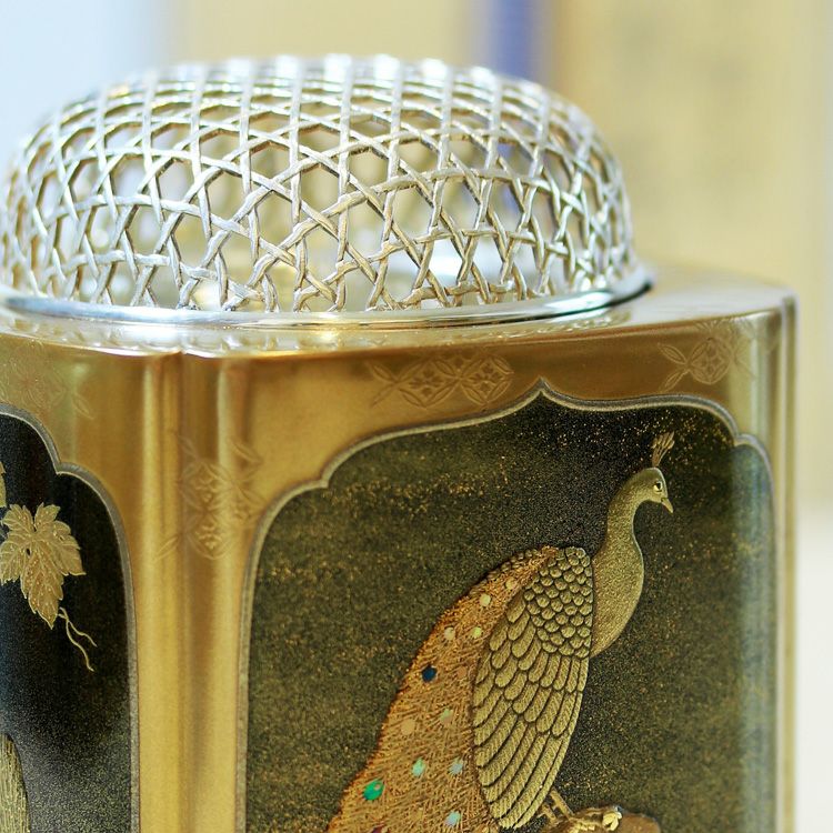 茶道具 香炉鳥獣花図蒔絵香炉Ken MAKIE Studio「彩輝光」