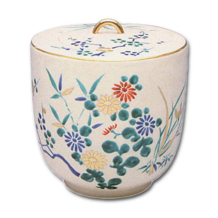 茶道具 古清水写 四君子 水指 橋本永豊