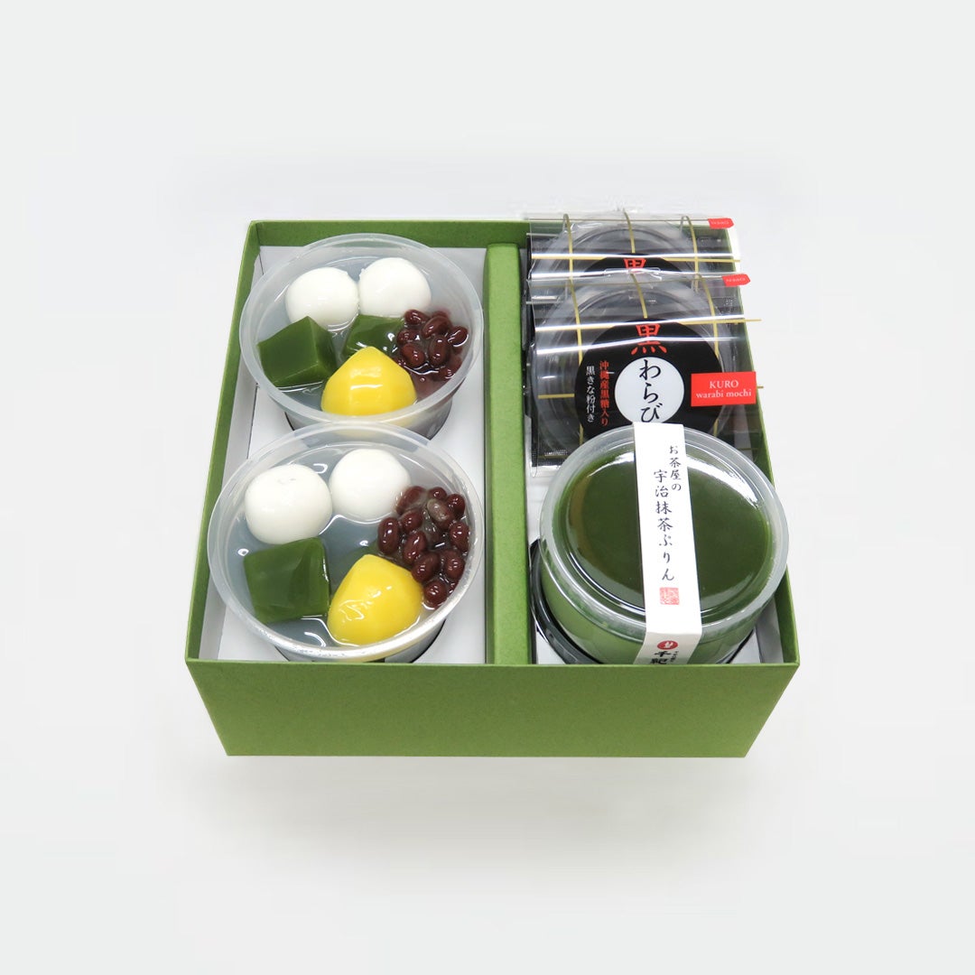 千紀園（せんきえん）の老舗茶舗のひやひやスイーツセット 3種6個