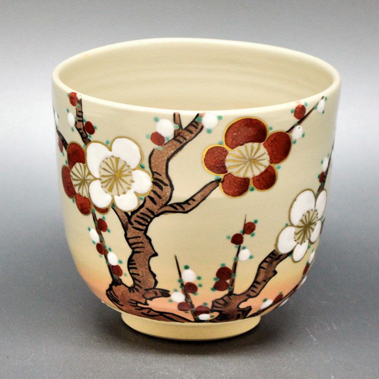 茶道具 筒茶碗（つつちゃわん） 筒茶碗　御本　紅白梅 水出 宋絢 抹茶茶碗は茶の湯文化である表千家・裏千家の茶道具や抹茶を専門に扱う千紀園（せんきえん）が通販で販売しています。茶会また初心者向けのお稽古用にご利用いただける抹茶碗です。贈り物・ギフトにも人気です。