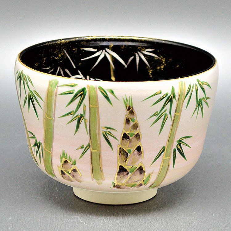 茶道具 抹茶茶碗（まっちゃちゃわん） 茶碗　雲母銀　筍 中村 与平 抹茶茶碗は茶の湯文化である表千家・裏千家の茶道具や抹茶を専門に扱う千紀園（せんきえん）が通販で販売しています。茶会また初心者向けのお稽古用にご利用いただける抹茶碗です。贈り物・ギフトにも人気です。