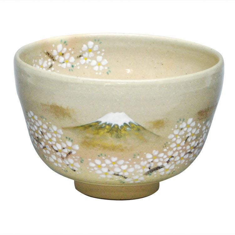 茶道具 抹茶茶碗（まっちゃちゃわん） 茶碗 乾山 富士に桜 中村 与平