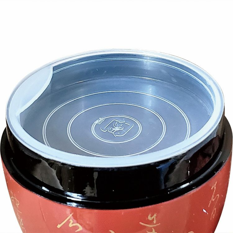 茶道具 棗（なつめ） 中棗 朱 小野小町 （中蓋付） 樹脂製 | 千年の
