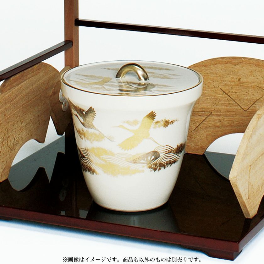 Ｔ８６４　水指　『仁清　柳橋』『御室窯』　共箱　茶道具 茶道具 水指（水差・みずさし） 水指 仁清 銀竹 御室窯 | 千年の香り