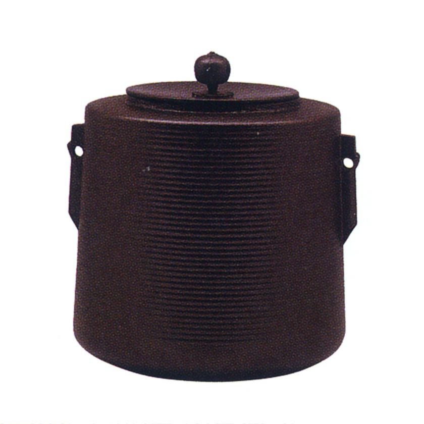 茶道具　志きの　糸目　筒釜 　　　　　　　蓋は唐銅製（釜かん付） 000000005998-01.jpg?size=xl&w=