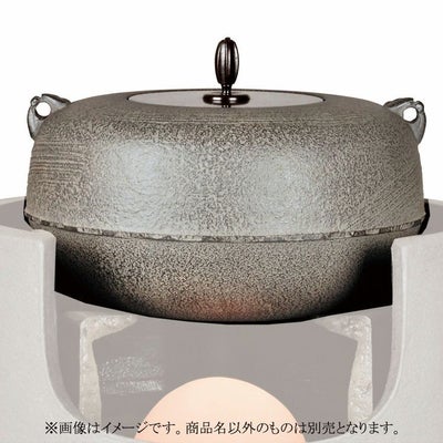 茶道具 風炉釜（ふろがま） 刷毛目姥口釜 了々斎好写 菊地 政光 | 千年 