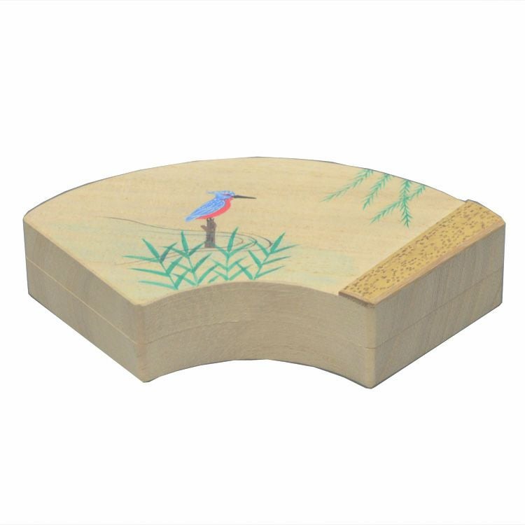 茶道具 香合（こうごう） 扇面香合 桐木地 翡翠 塚本 規義 | 千年の