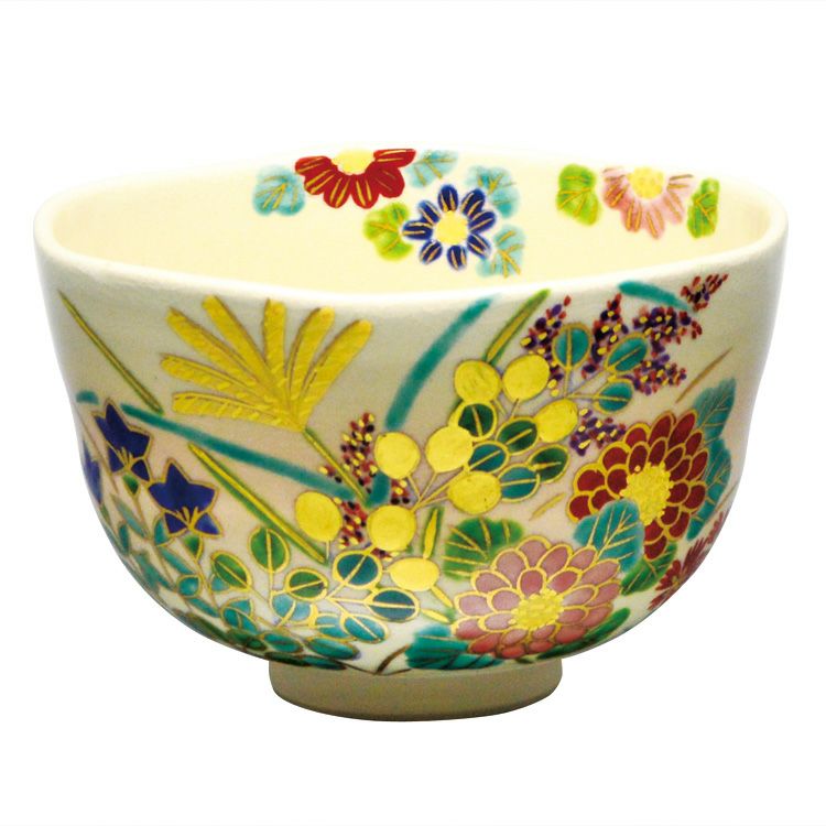 茶道具 抹茶茶碗（まっちゃちゃわん） 茶碗 色絵 秋草 伊坂 清香 抹茶茶碗は茶の湯文化である表千家・裏千家の茶道具や抹茶を専門に扱う千紀園（せんきえん）が通販で販売しています。茶会また初心者向けのお稽古用にご利用いただける抹茶碗です。贈り物・ギフトにも人気です。